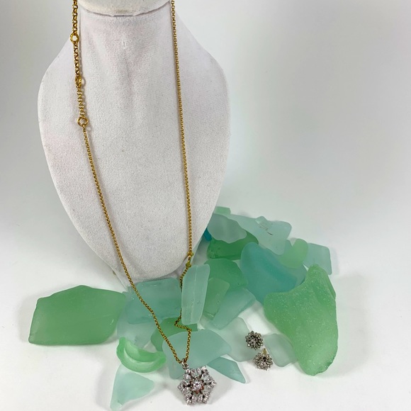 Juicy Couture 2008 Snowflake Necklace with Matching Earrings - Picture 1 of 8